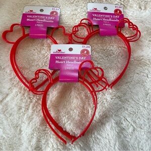 Way to Celebrate Red Heart Headband 3 Pack